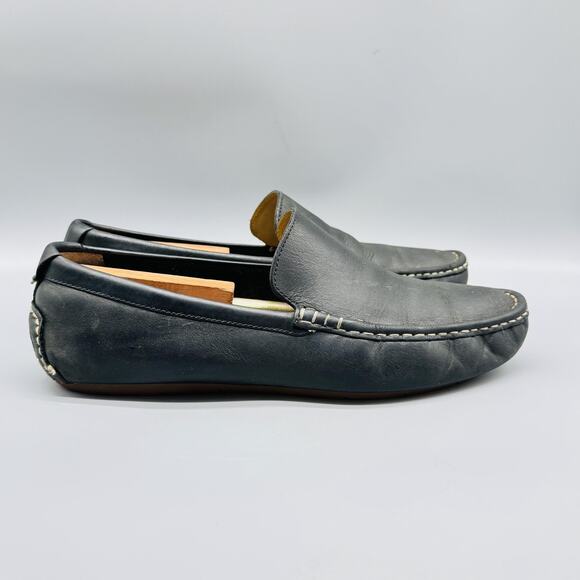 Cole Haan Shoes Mens 10 Black Leather Driving Loafers Slip On Moc Casual Comfort - Picture 1 of 12